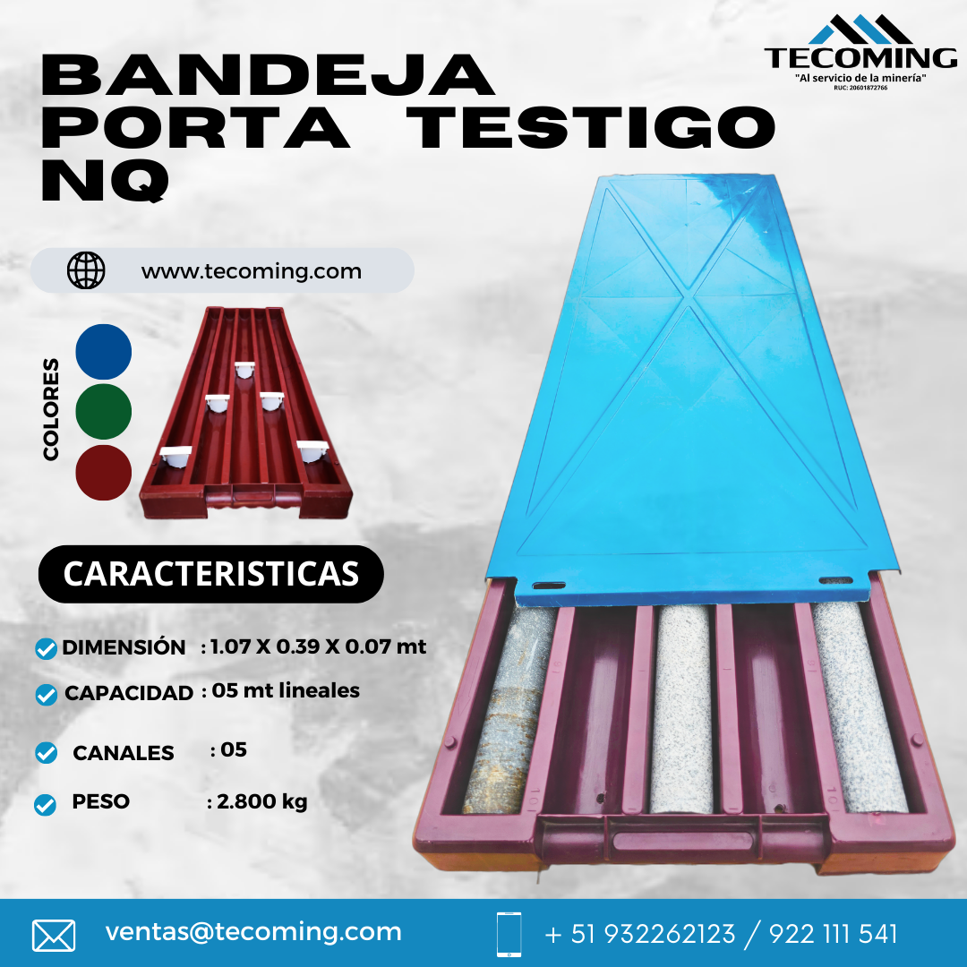 BANDEJAS PARA PERFORACIÓN MINERÍA ALTA CALIDAD